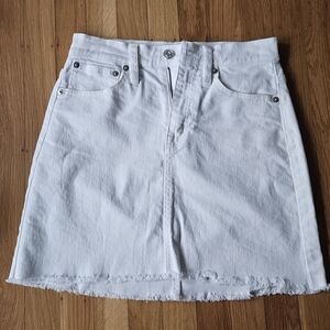 NWOT J. Crew White Denim Mini Skirt